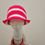 Thumbnail: Casual hat 👒 with white stripes. Color pink pink Neon. Size M