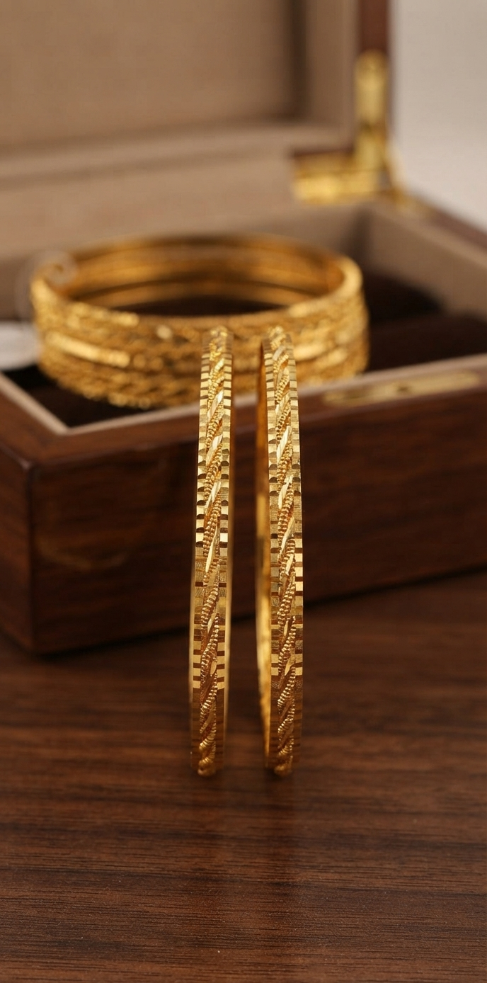 Thin Spiral Bangle(2pc)