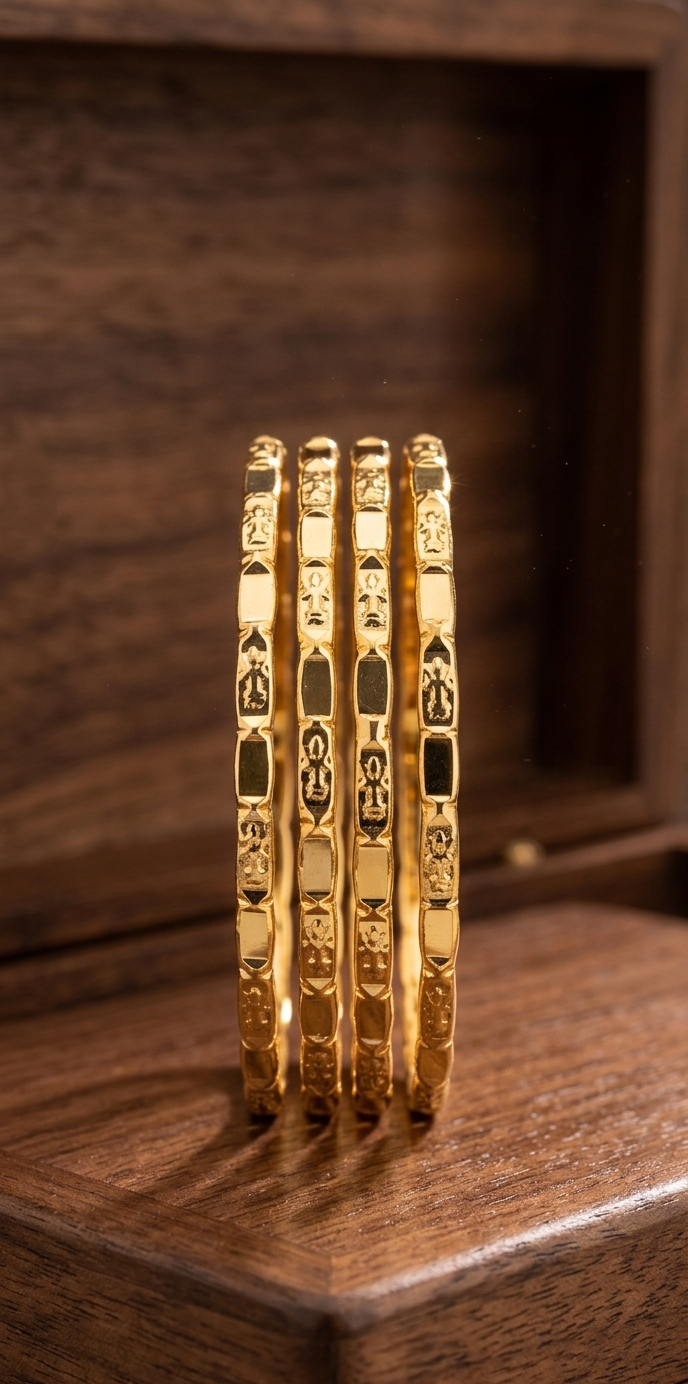 Sheela lakshmi Thin Bangles (4pc)