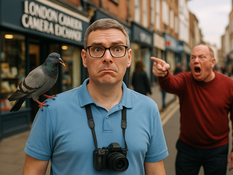 The Shot I Didn’t Take (But Got Shouted At For Anyway)
Street photography, public spaces, and one man’s brush with confrontation—featuring legal clarity and pigeons.