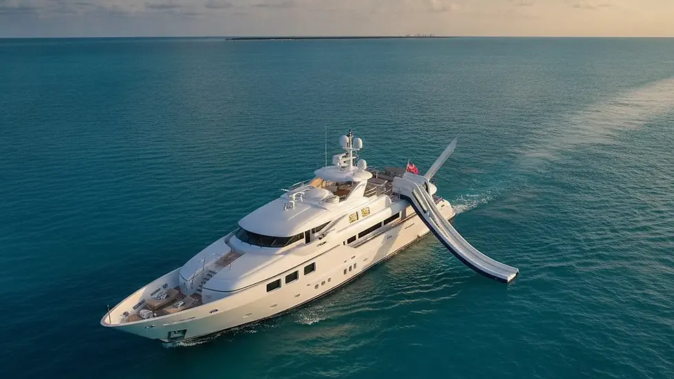 Lady Kristina, a 112-foot mega yacht, cruising from Fort Lauderdale toward the Bahamas