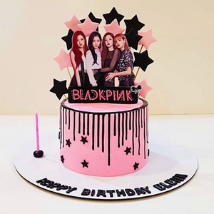 BlackPink K-Pop Temalı Butik Doğum Günü Pastası Teslimat Antalya