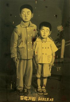 ↑아리랑 2012'2, 캔버스에 유채·드로잉잉크·아크릴, 122x84.3cm (사진제공=더페이지 갤러리).jfif