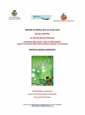 Lettura del mio libro Natura al Laboratorio Famiglia in Oltretorrente