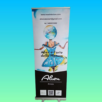 il mio Roll up del mio primo progetto artistico per stand e mostre