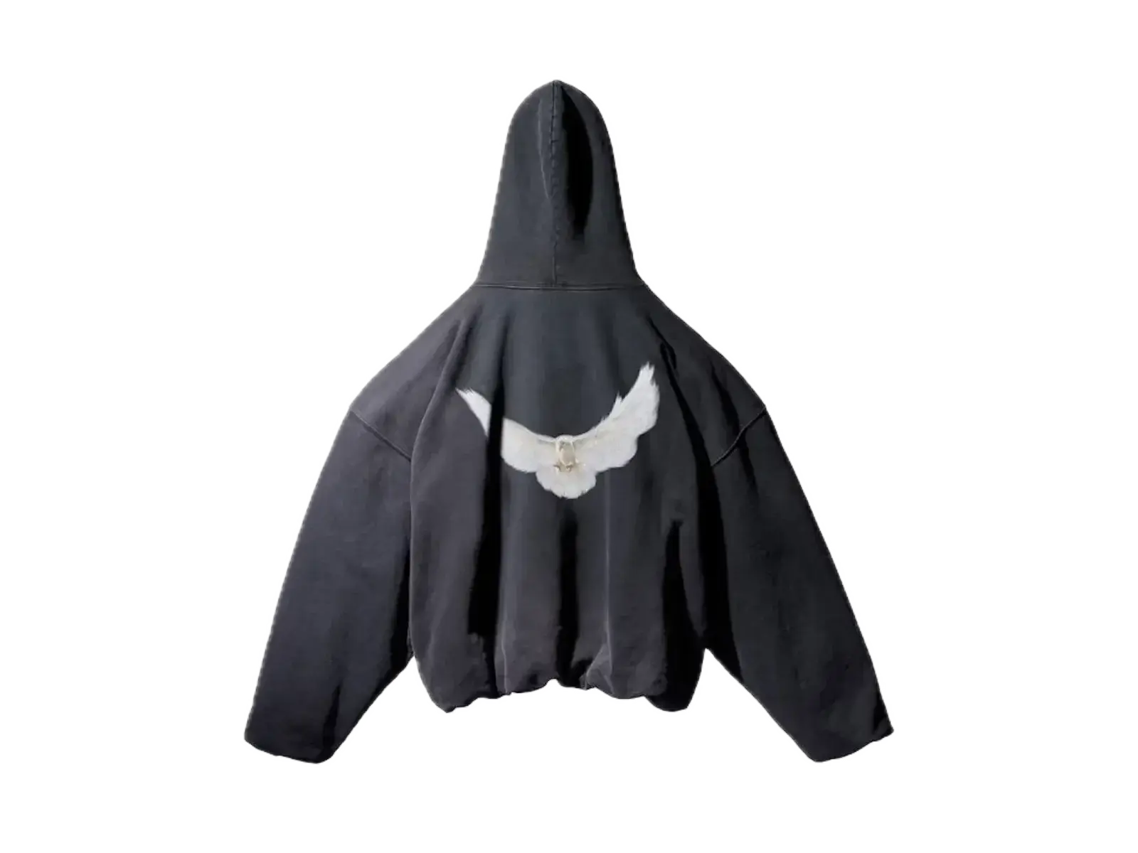 Yeezy Gap Balenciaga Dove Hoodie Washed Black LAA