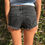 Thumbnail: Hollister Black Distressed Shorts