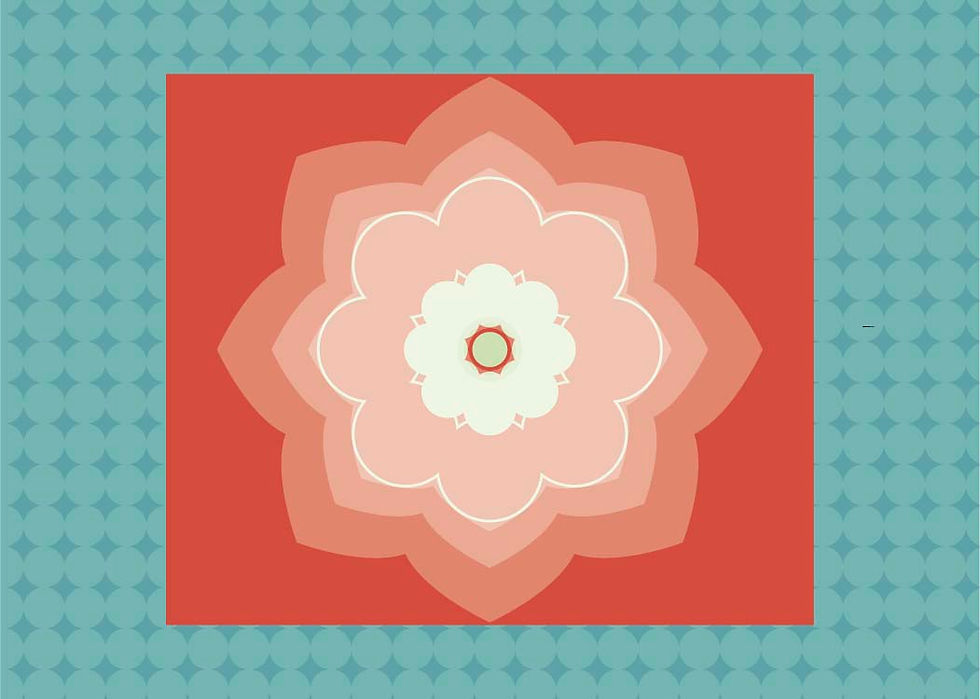 White Flower on Orange