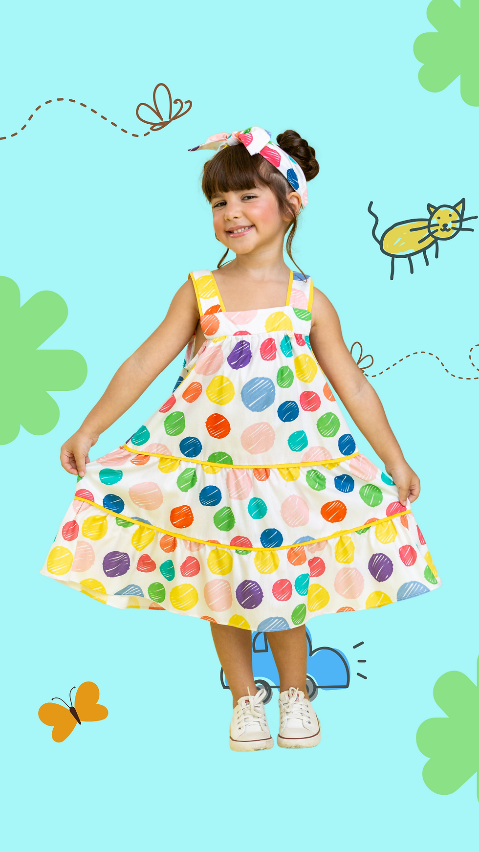 VESTIDO 100% ALGODAO