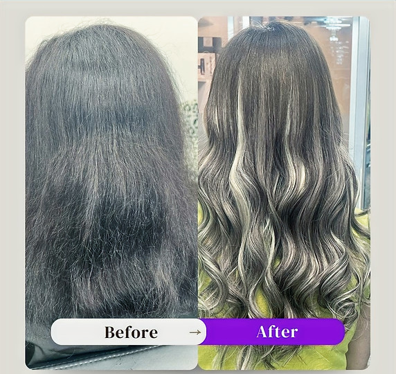 Beige Minimalist Before After Hair Salon