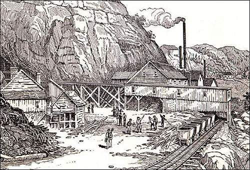 The Betts Cove mine in 1873