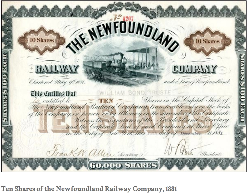 Newfoundland Railroad Shares