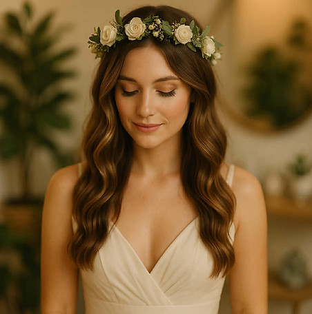 On-site bridal hair and makeup by Kalo Luxury Beauty Bar team