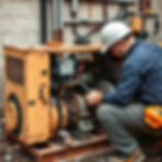 An electrical generator being repaired by an electrical contractor.jpg