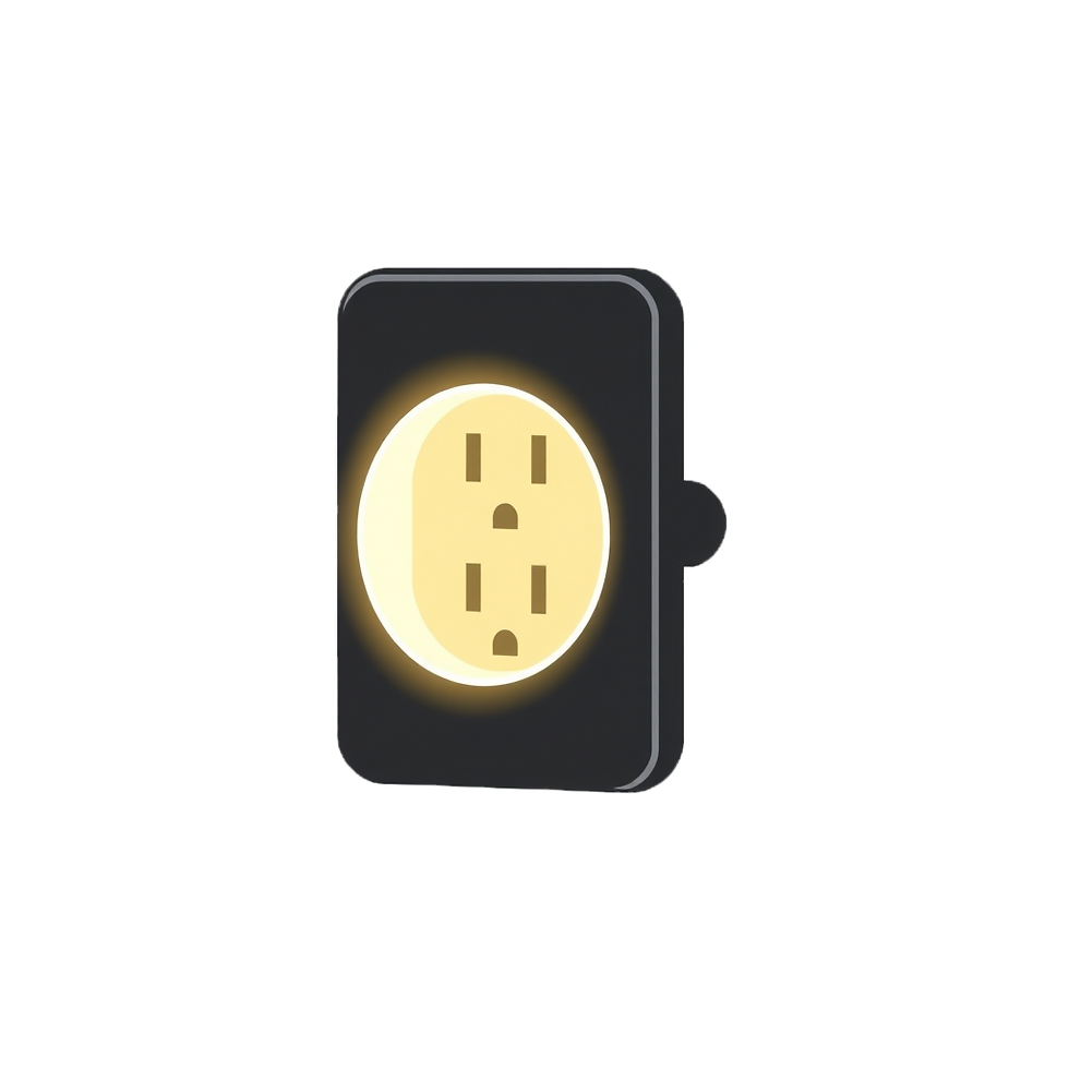 A minimalistic black icon of a glowing electrical outlet with a transparent background.png
