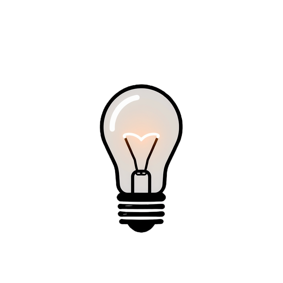 a minimalistic black icon of a flickering light bulb with a transparent background.png