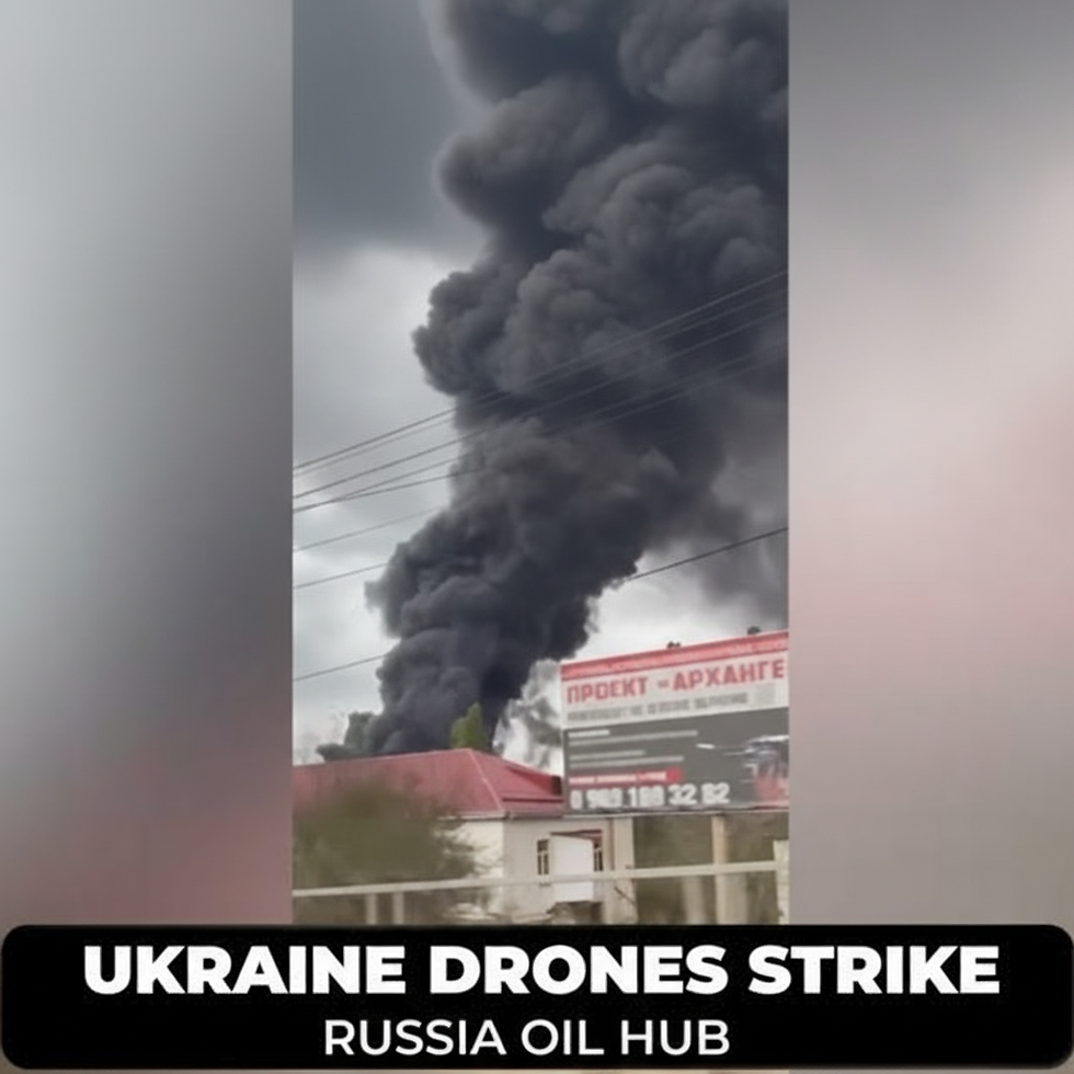 DRAMATIC FIREBALL! Moments Shows Russia’s Tuapse oil refinery hit by Ukraine, 4th strike in 2 Weeks