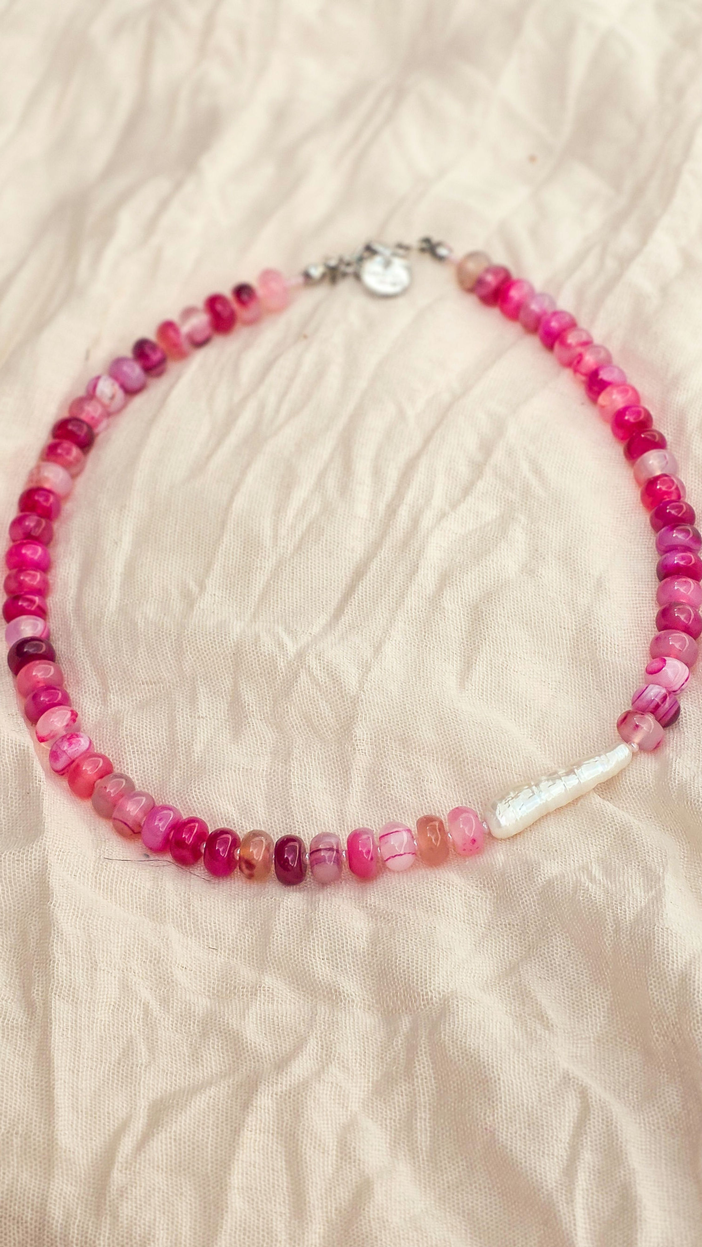 колие Pearl | Pink Agate