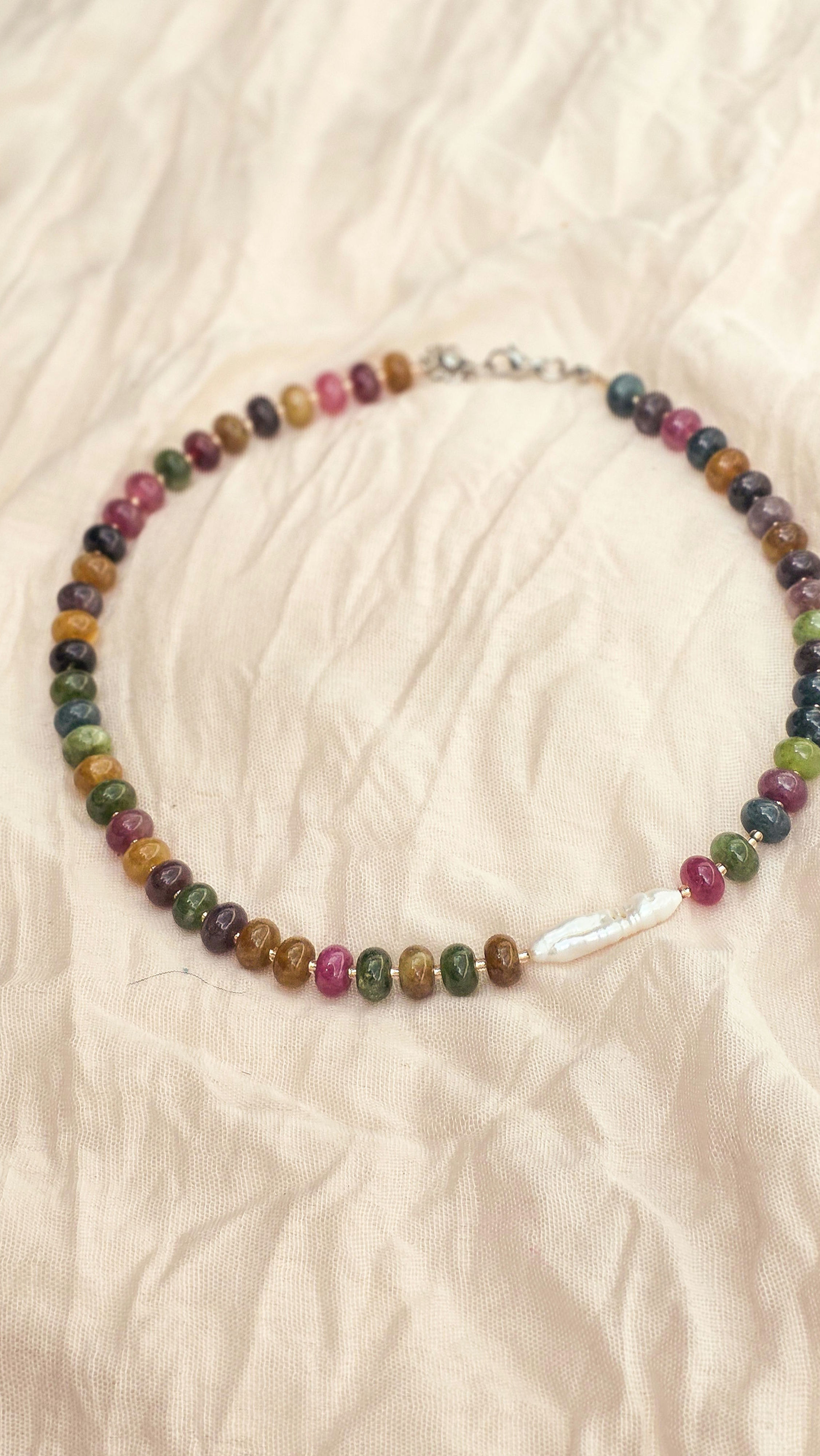 колие Pearl | Forest Agate