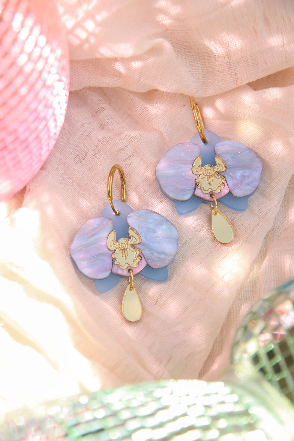 Миниатюра: обици Orchid | Blue