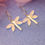 Миниатюра: обици Dragonfly Hoops | Golden