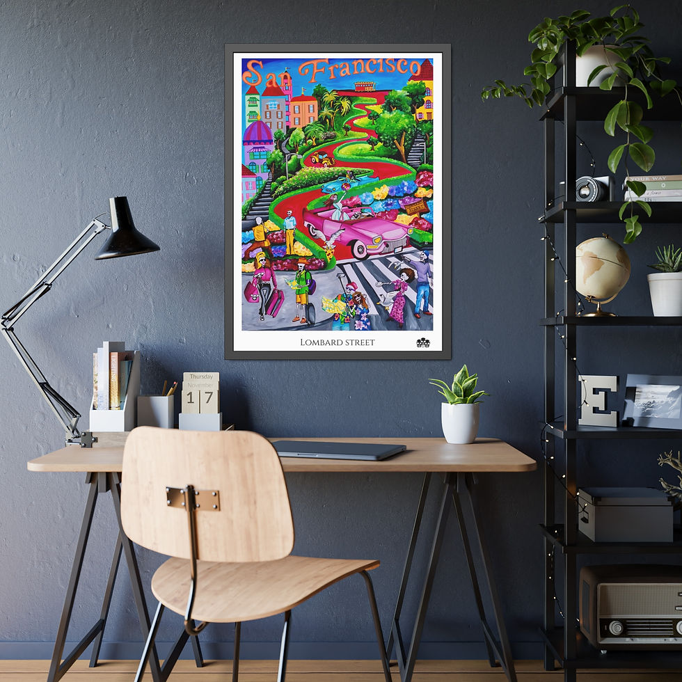 Thumbnail: San Francisco Lombard Street Poster context desk