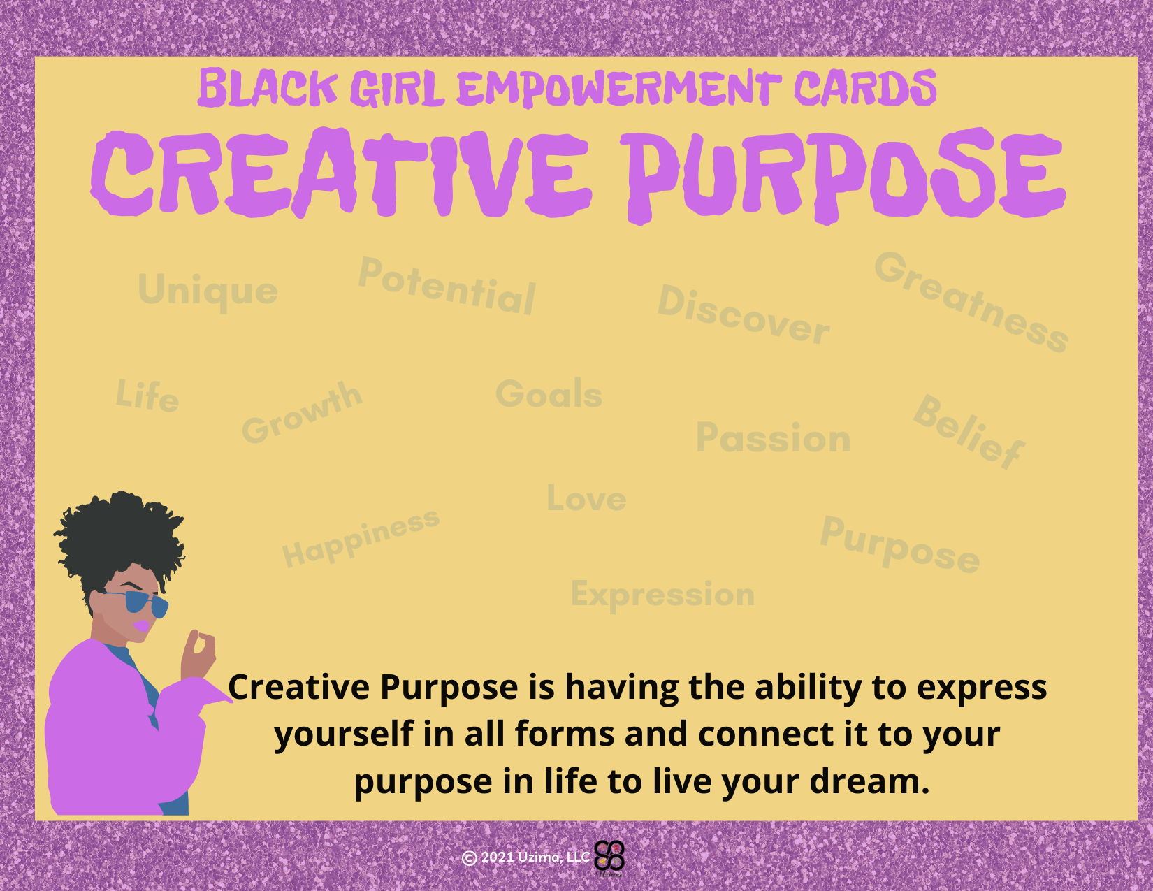 Digital: Black Girl Empowerment Cards-Creative Purpose