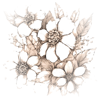 2 or 3 mrytle flowers that will border