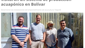 Referentes provinciales de INTA visitaron un sistema de producción acuapónico en Bolívar
