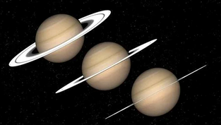 23 novembre: Saturno con anelli di taglio, accade circa ogni 15 anni