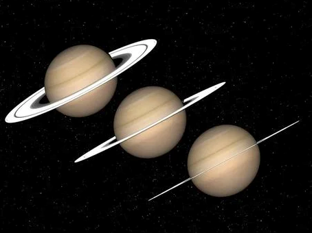 23 novembre: Saturno con anelli di taglio, accade circa ogni 15 anni