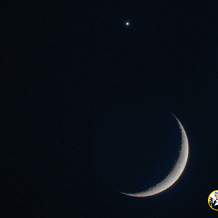 Falcetto di Luna crescente e Luna-Giove