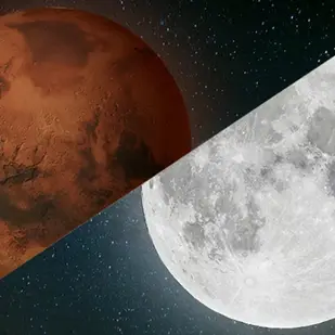 Luna, Marte e Pleiadi