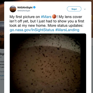La prima foto del lander InSight con tecnologia italiana!