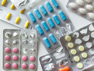 Pills in packets