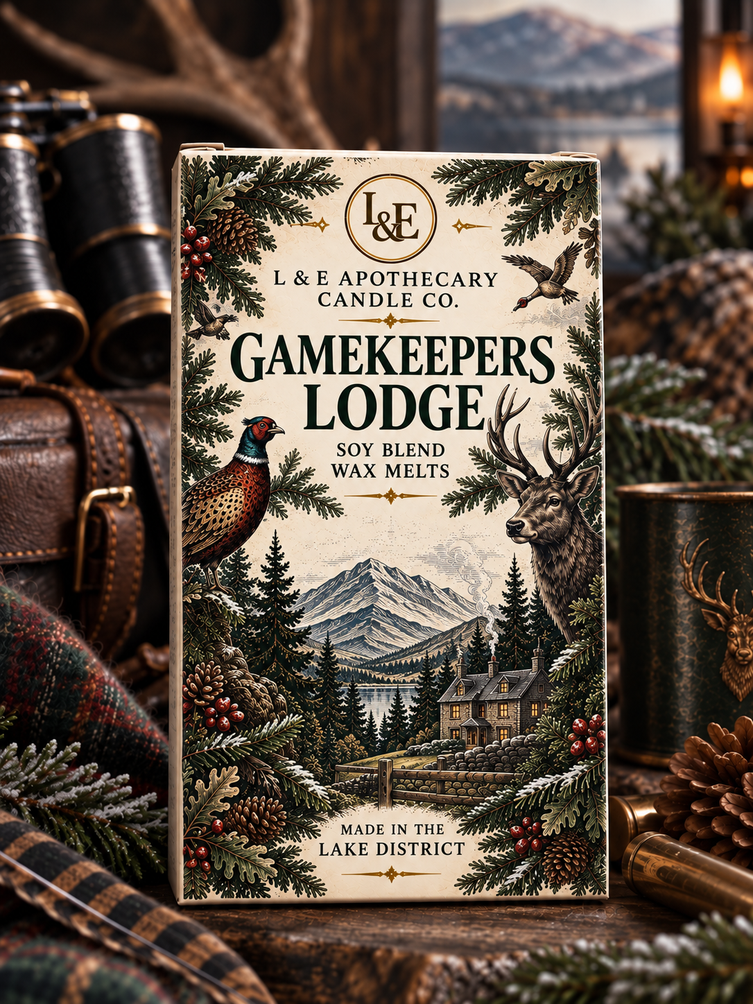 Game Keepers Lodge Tonka & Leather Spices wax melts