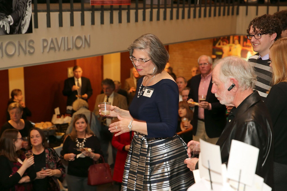 Suzanne Miller speaking to attendees of the Gala