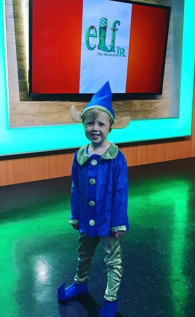 Cohen in his Elf Jr. costume.