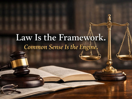 Law Is the Framework. Common Sense Is the Engine.