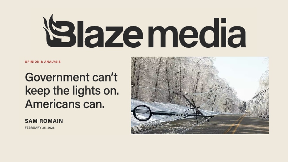 "Government can't keep the lights on. Americans can."