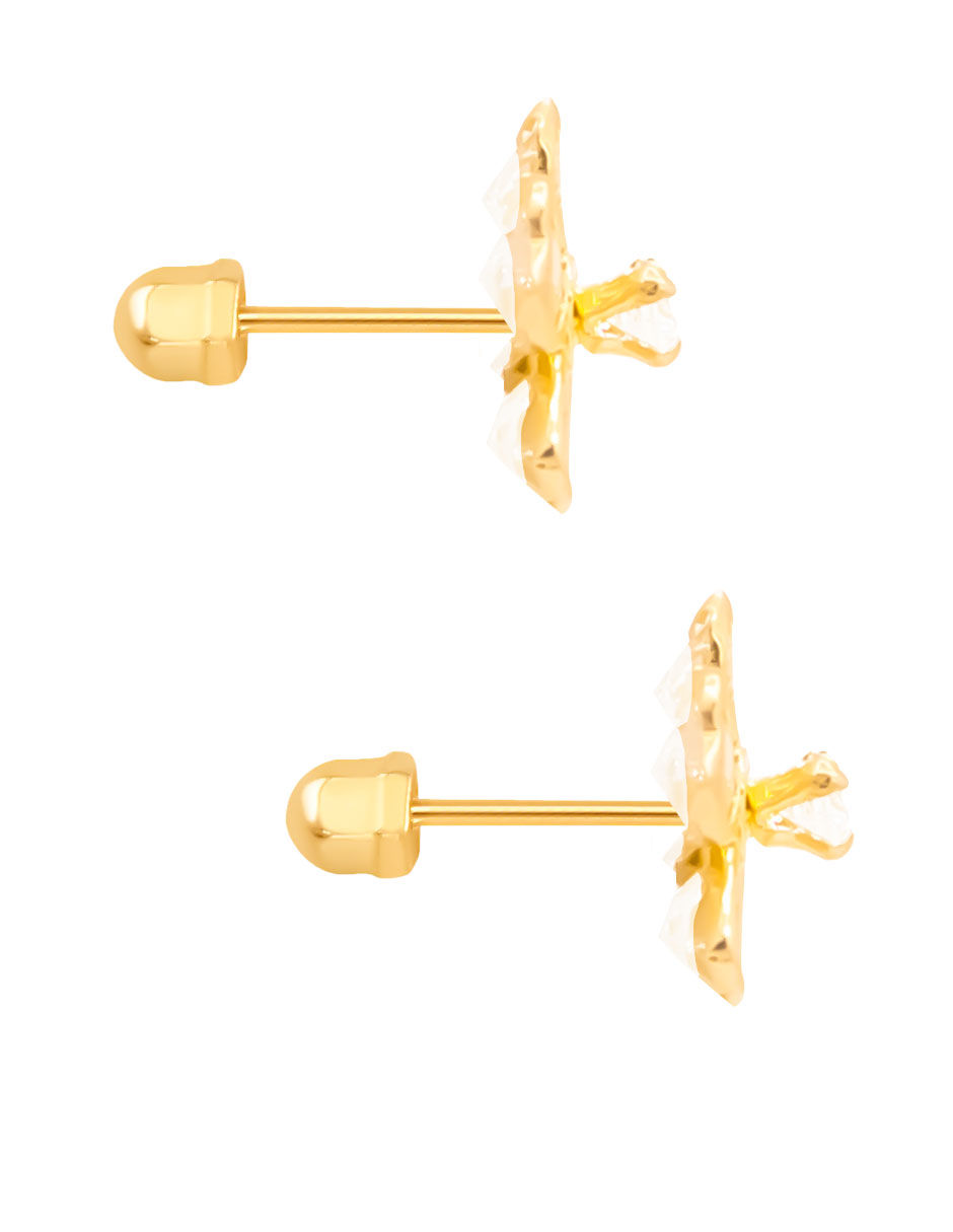 Miniatura: Broqueles de Oro 10k | Flor