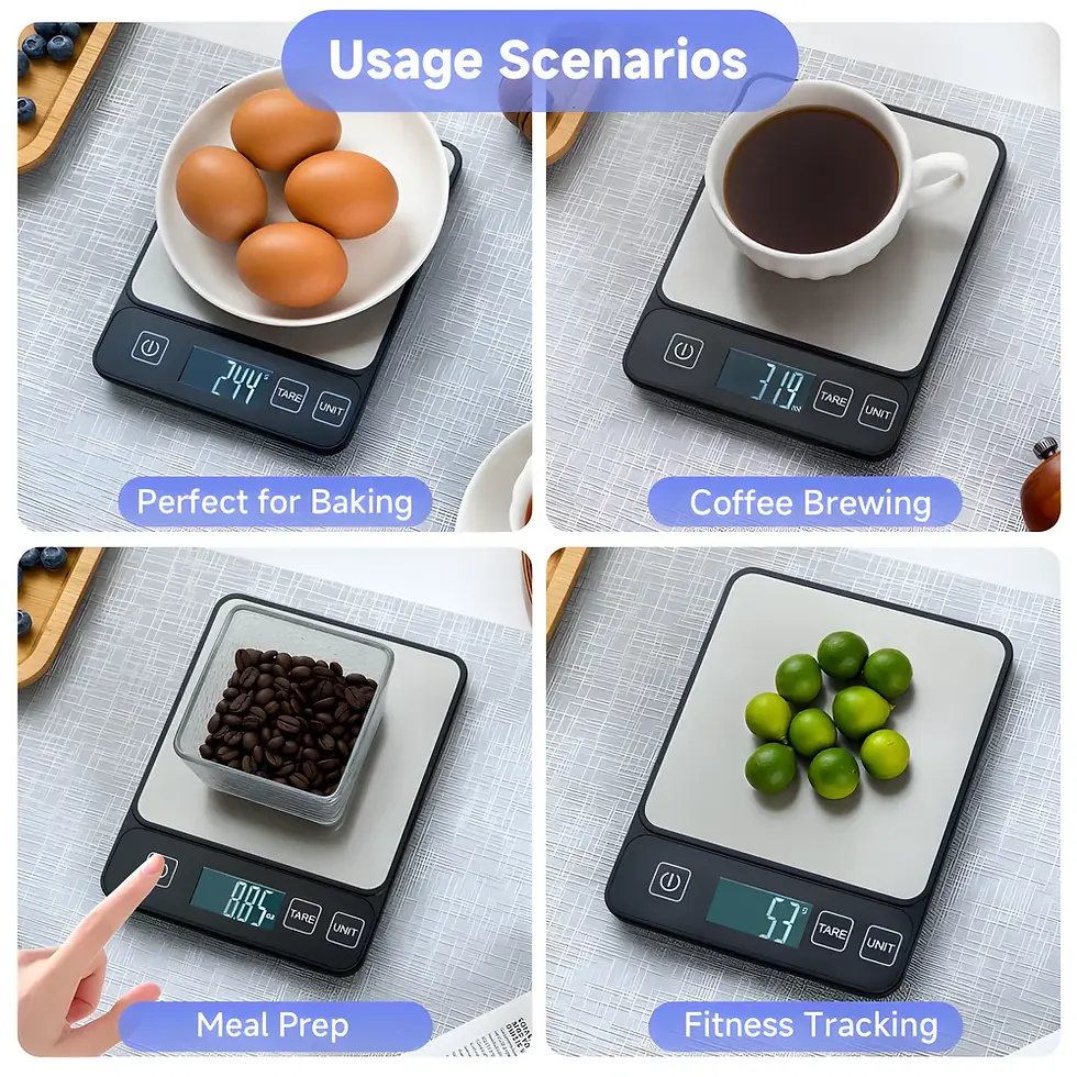 Miniatura: 10kg Kitchen Scale LCD Digital Display Electronic Table Scale Baking Gram Weight