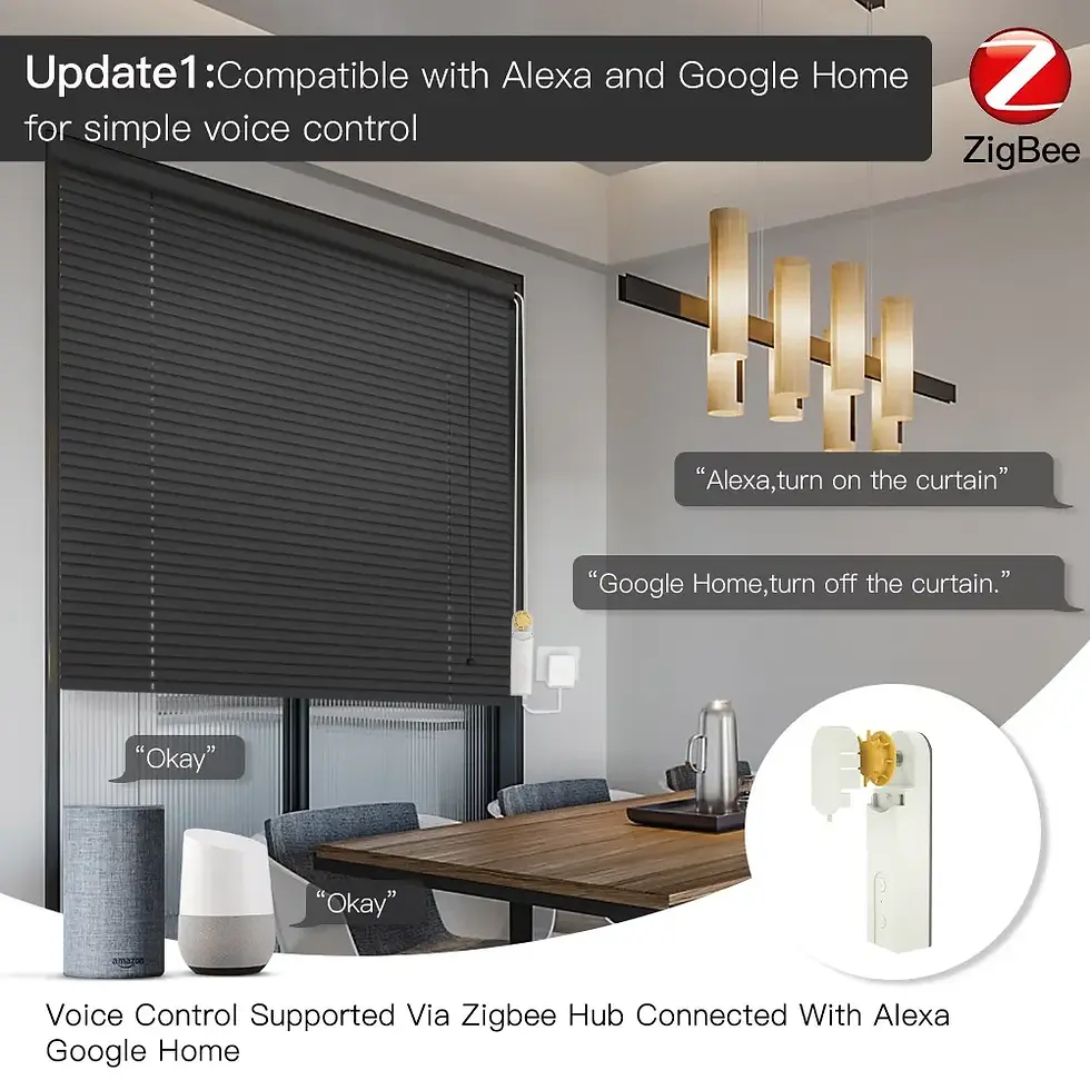Thumbnail: ZigBee Smart DIY Motorized Roller Blinds/Shades Drive Motor Hub Tuya Smart Life 