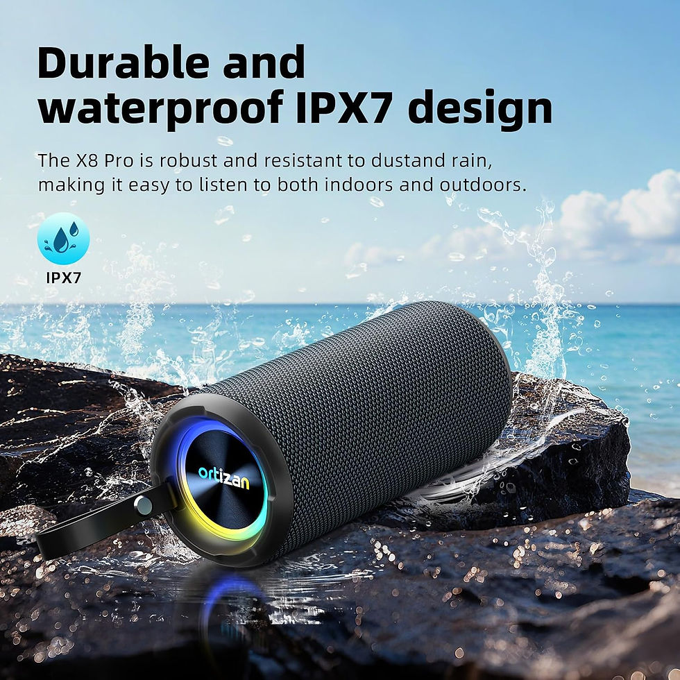Thumbnail: Ortizan Bluetooth Speakers 40W TWS Portable Speaker with Stereo Sound Bass, Blue