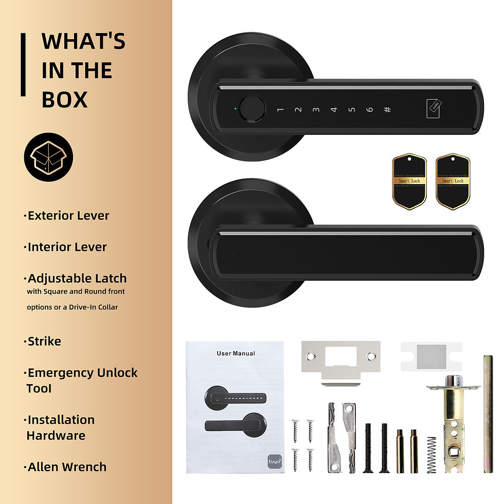 Miniatura: Viladepot Smart Lock Fingerprint Door Lock App Control Passcode Unlock Electroni