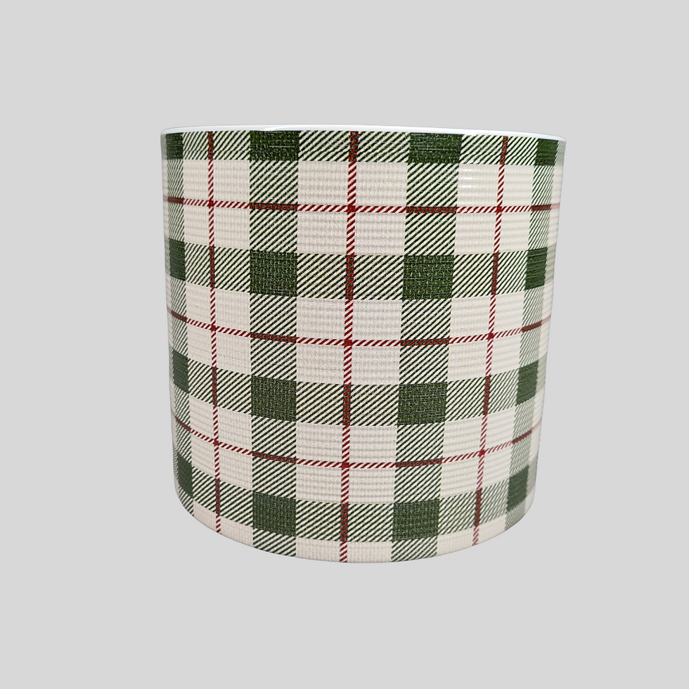 Thumbnail: Tartan Green and Red Ceramic Planters