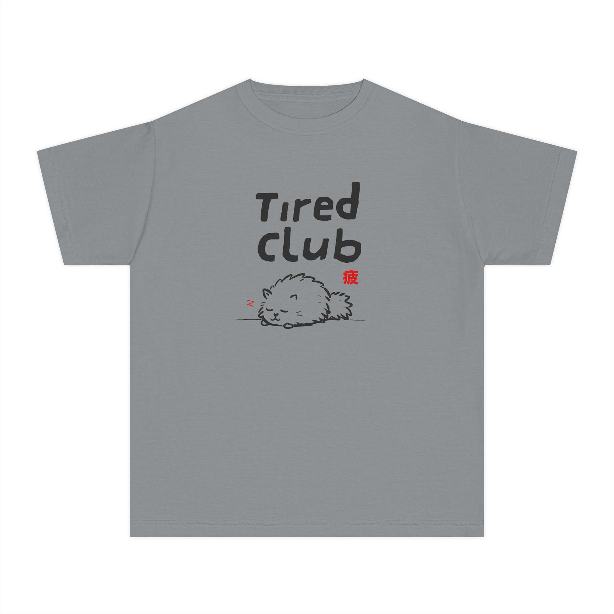 Tired Club Youth | Cute Sleepy Cat Unisex Tee