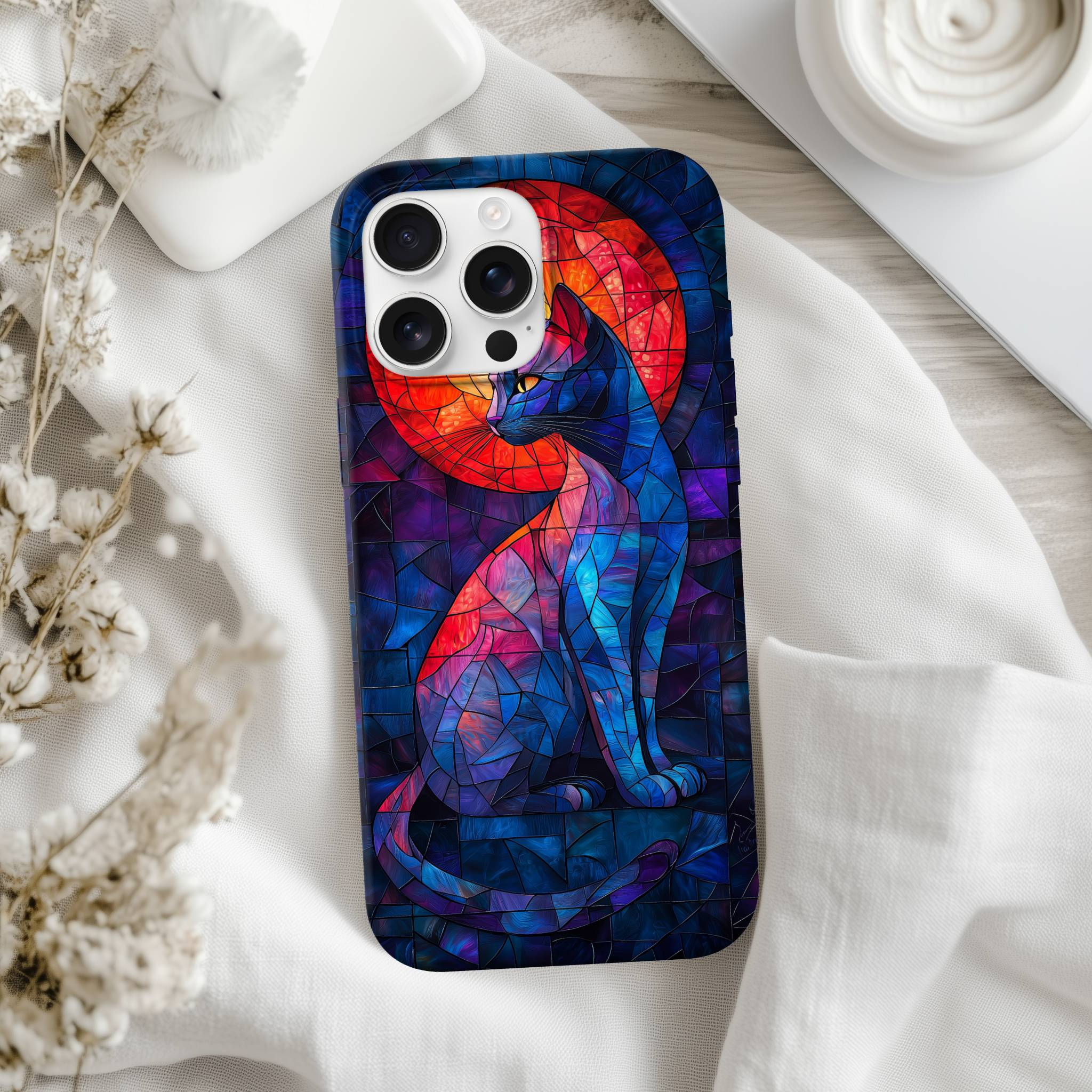 Animals Stained Glass 004 Tough Phone Case