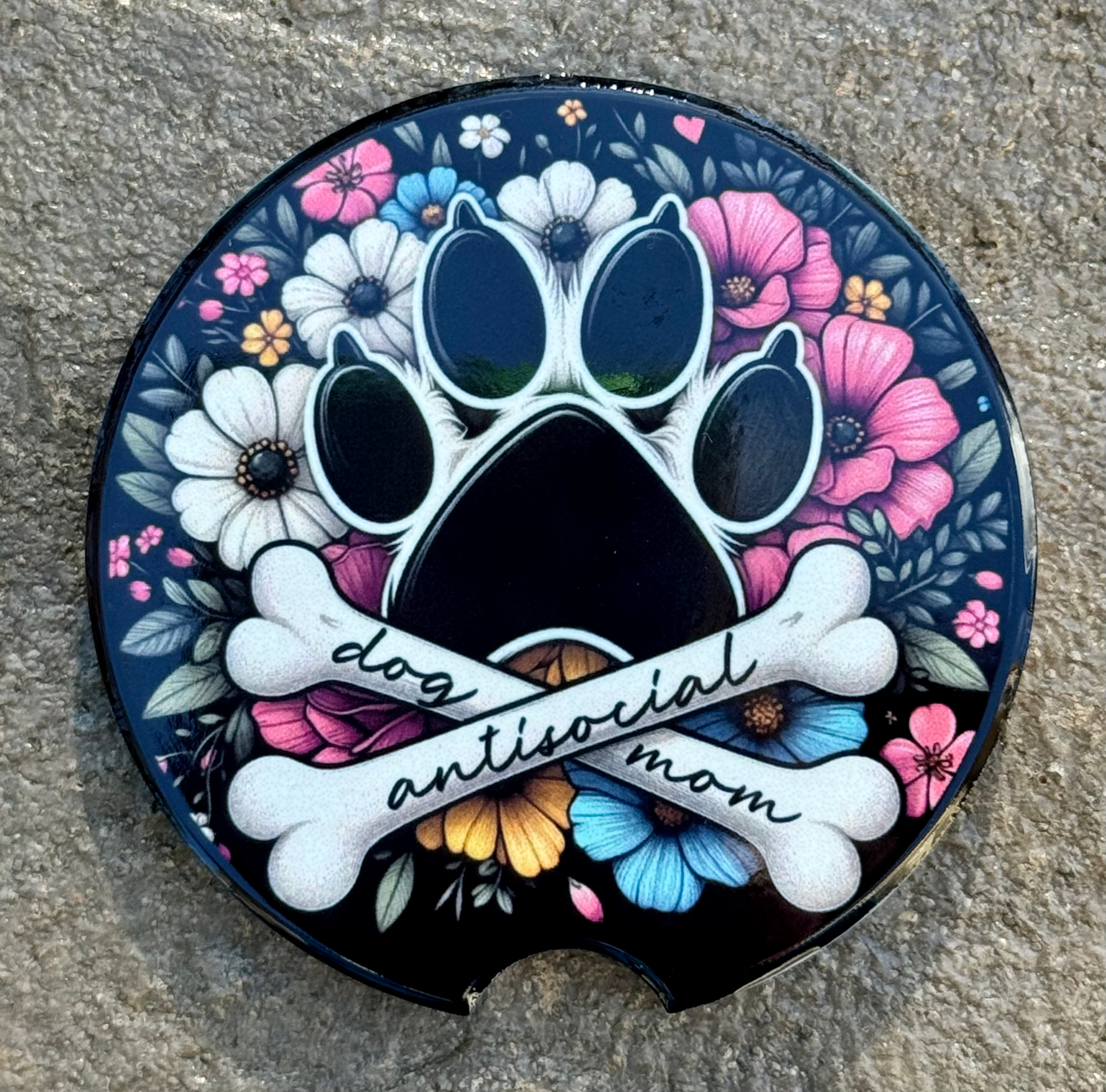 Dog Mom Ceramic Car Coasters
