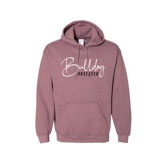 Salty Bulldog's Dog Person Hoodie in heather maroon